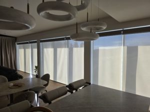 Custom roller blinds installed in a Christchurch home for privacy, shade and light control